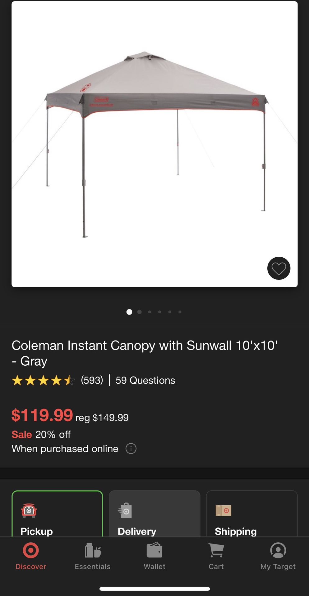 Target coleman canopy cheap