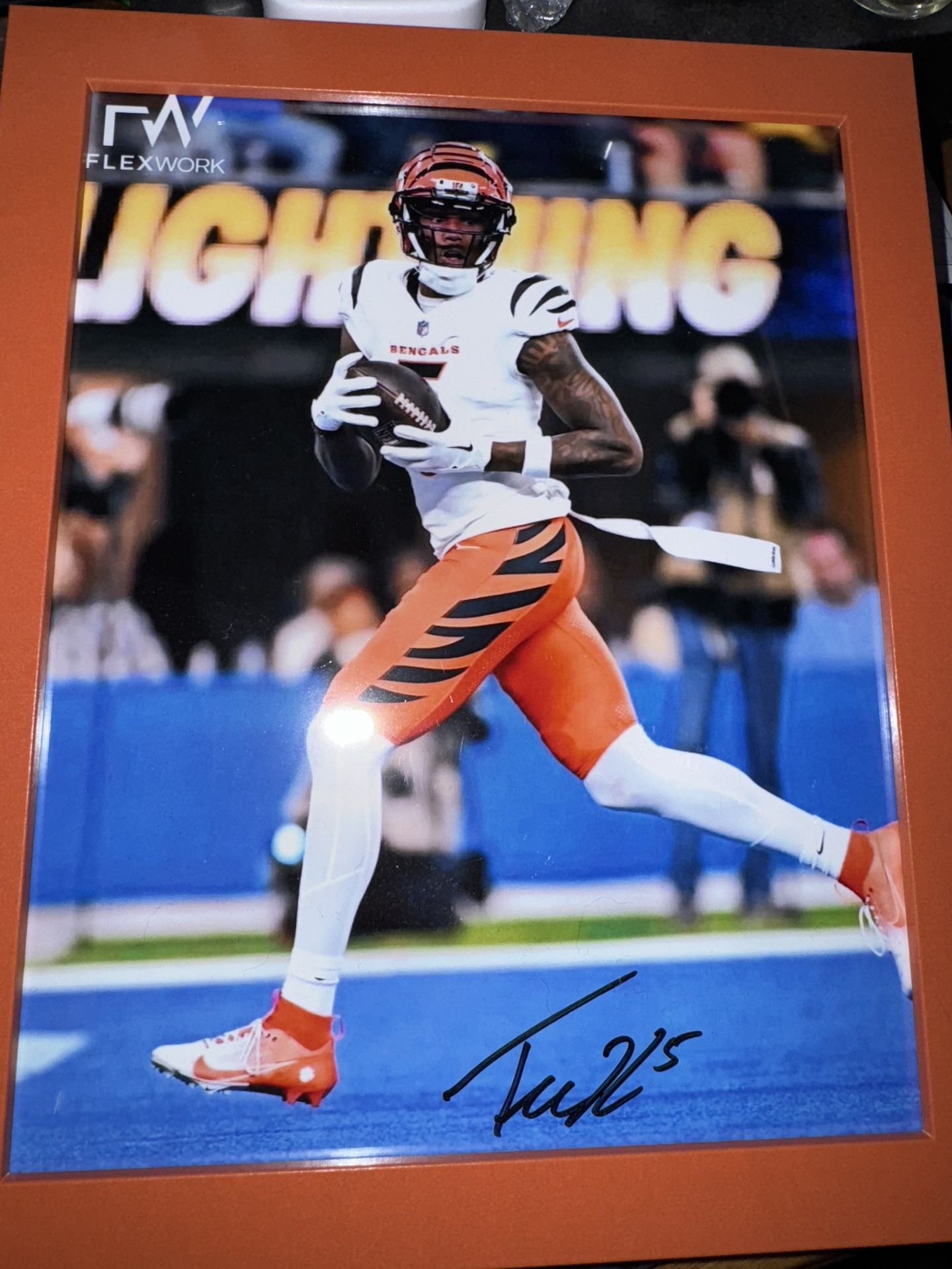 Tee Higgins Autographed 8x10 From His Youth Camp