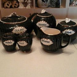 6 piece tea server set 50s