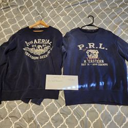 2 Polo  Crew neck sweatshirts Sz L