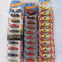 Toyotas Hondas Nissans bmw new hot wheels  3 dollars each  or 2 for 5 only what you see on the pictures I will update pictures as they sale pick up in