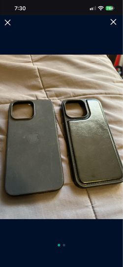 Two iPhone  16 pro max Cases Apple Leather and Black