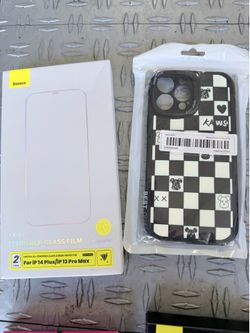 iPhone 13 promax case and screen protection set black