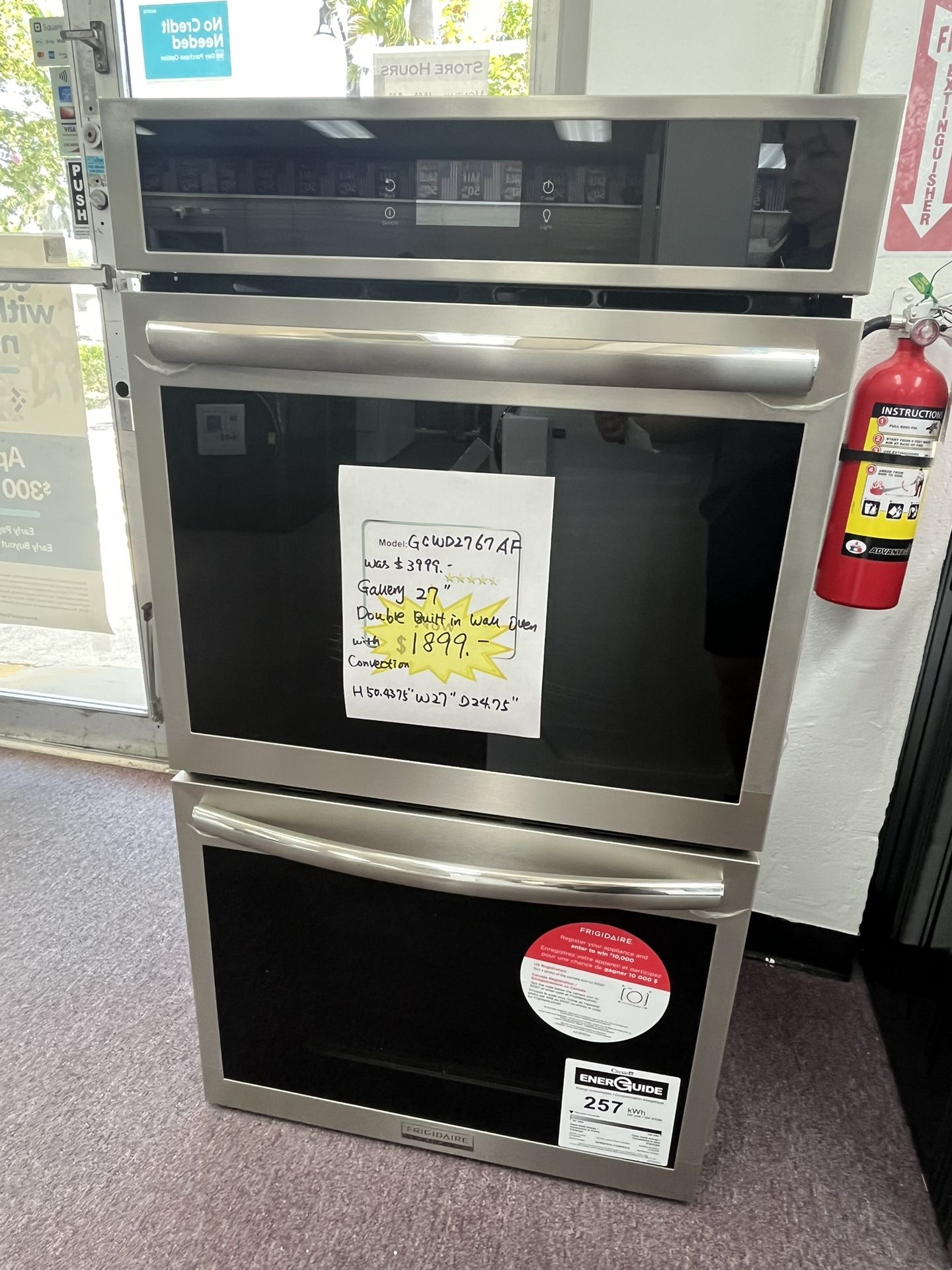 Wall Oven, Double Oven 27’ Wide Stainless Steel