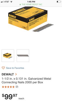 Dewalt galvanized connecting nails