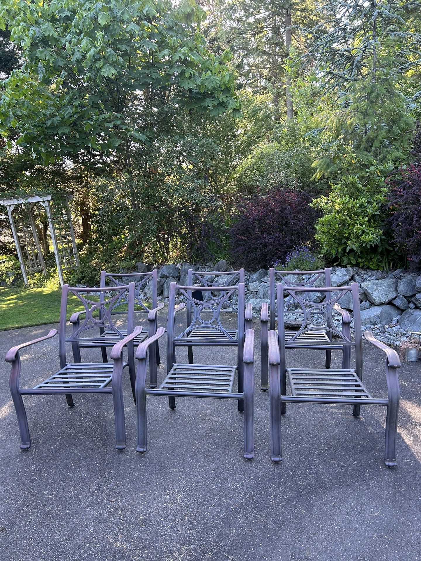 6 Coleman Metal Patio Chairs