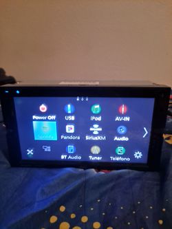 JVC touchscreen stereo in very good condition, with three pairs of RCA outputs; it is like new