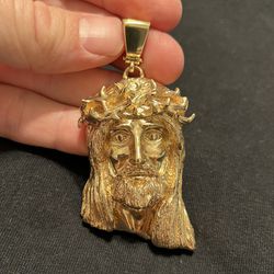 Solid 14k Gold Custom Jesus Piece ( Pendant )