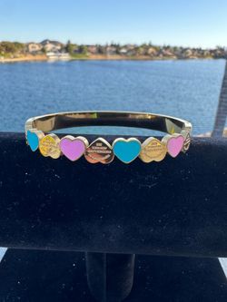 Luxury Designer Heart Bangle Bracelet