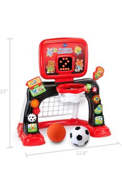 Little kid basketball hoop and soccer goal