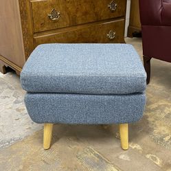 Small Light Blue Ottoman