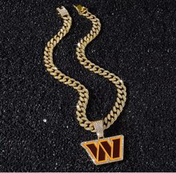 Washington Commanders Gold Chain and pendant