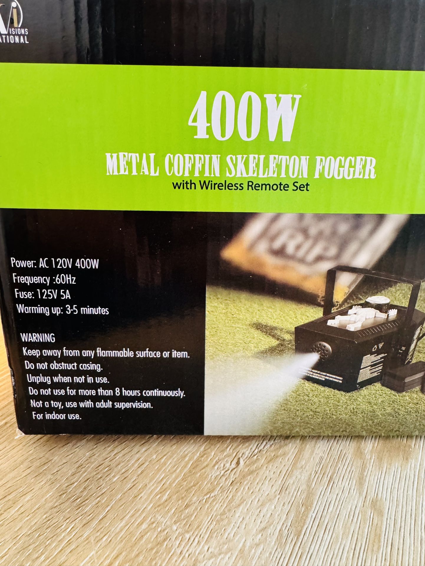 400 W Metal coffin skeleton Fogger 