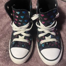 CONVERSE  LITTLE KID CHUCK TAYLOR ALL STAR HIGH TOP SNEAKER - BLACK Sz 13youth 