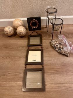 Home Decor Bundle – Globes, Candle Holders, Photo Frames & Decorative Stones