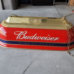 Vintage Budweiser Billiards/Pool Table Light