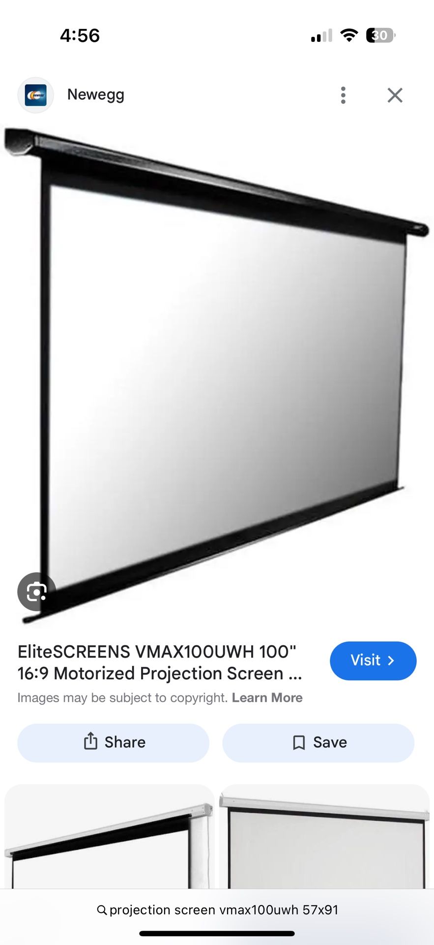 Automated Projection Screen (new In Box)