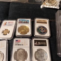 Replica Slabed Coins Close To 50 Slabed Coins