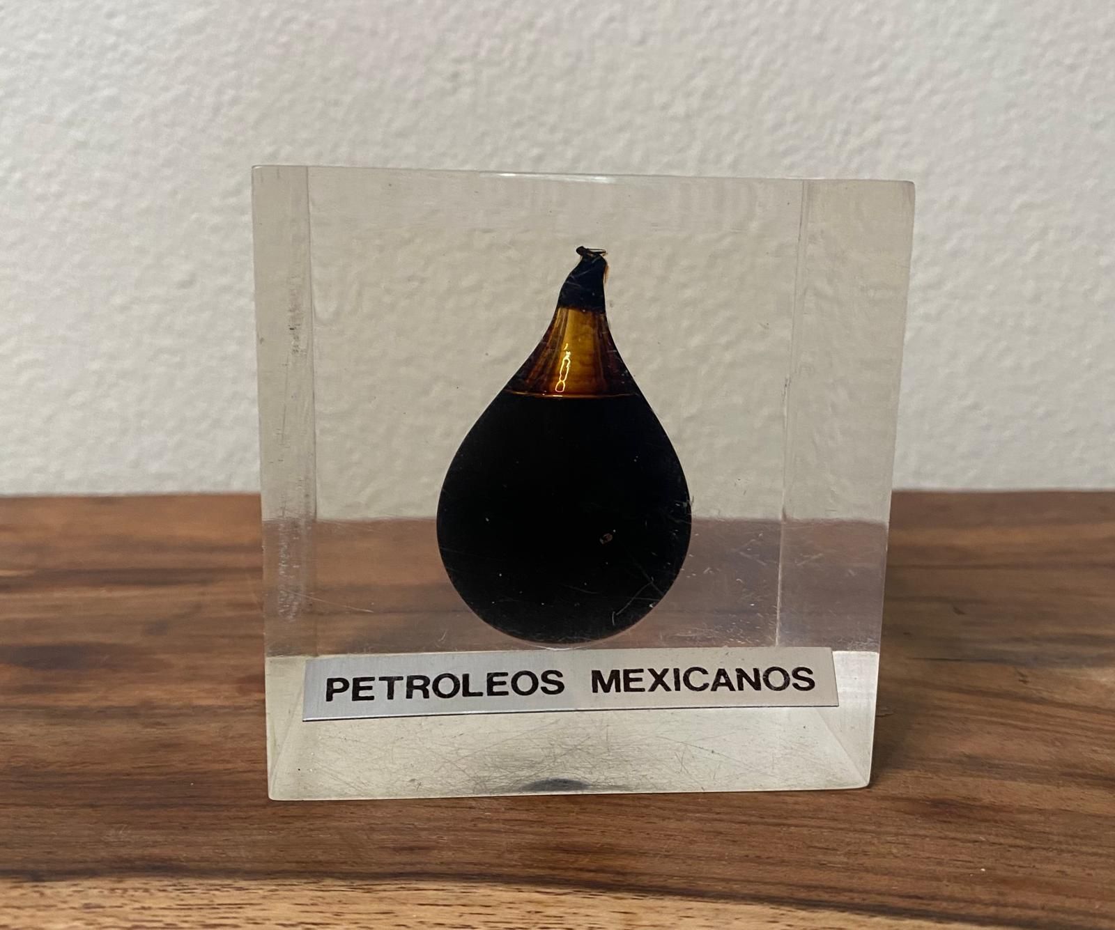 Antique Paper Weight With A Drop Of Crude Oil