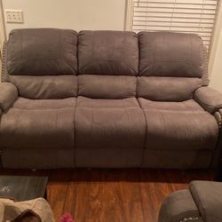 Ashley 4 Built In Recliner  Sofa and Loveseat 
