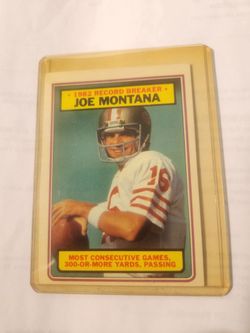 Joe Montana 82 Topps Record Breaker