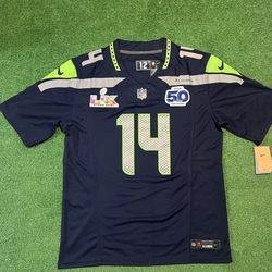 Seattle Seahawks Sam Darnold Blue Super Bowl Jersey 