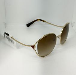 Bvlgari BV6181B 278/13 Women's Pale Gold Oversized Sunglasses - Brown Gradient