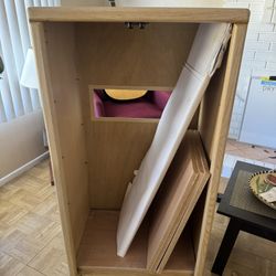 Solid Wood Display Case – Glass Doors – On Wheels