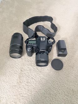 Canon EOS 60D DSLR Camera with EF-S 18–55mm lens & (EF 75–300mm lens with Minor Cosmetic Damage)
