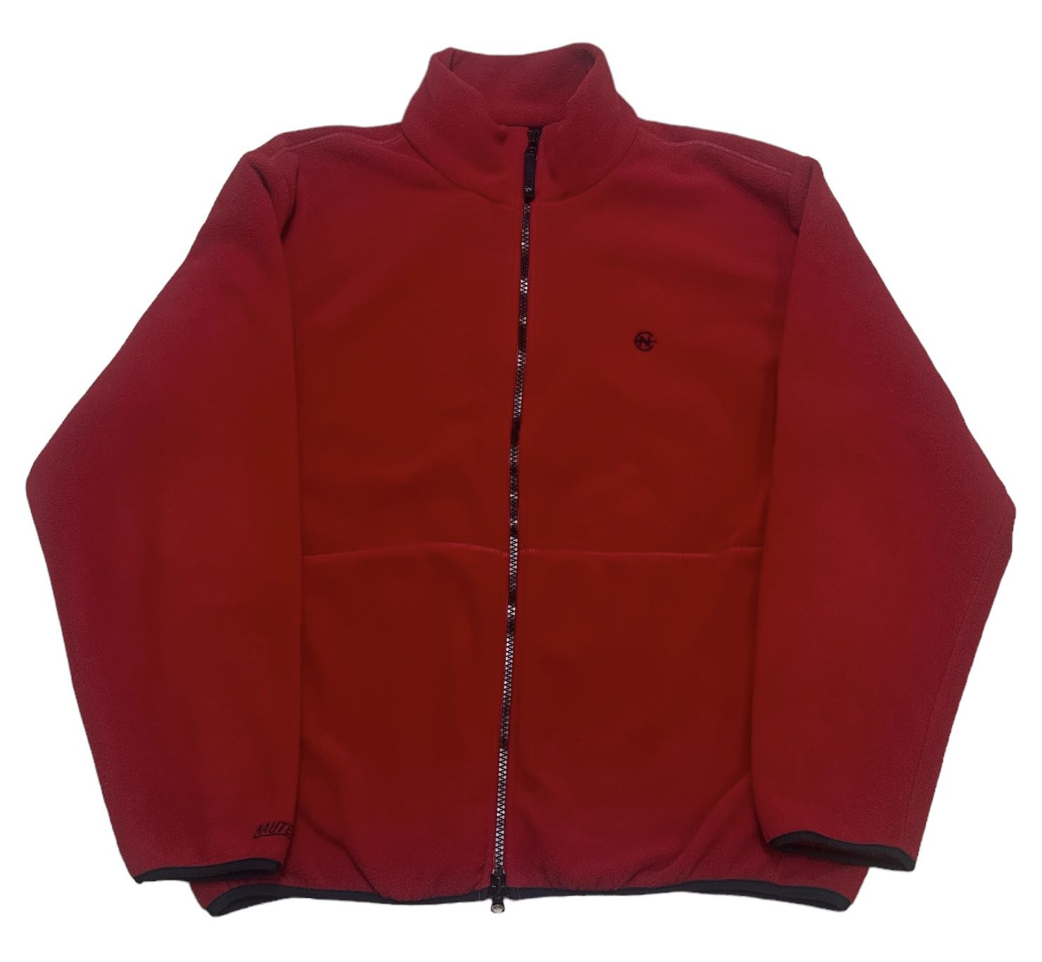 Nautica Competition Nautex Men’s Red Black Full Zip Logo Fleece Jacket Size XL