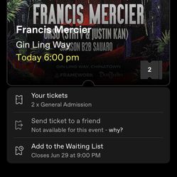 Francis Mercier Saturday 6/29 LA