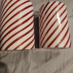 Crate & Barrel 3 X 4 Candy Cane Pillar Candles