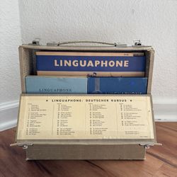 Vintage LinguaPhone German Course w/ Vinyl Records – Deutscher Kursus Set in Case