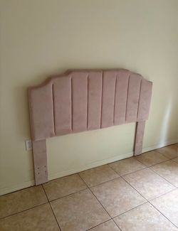 Pink Velvet 63” Queen Size Headboard