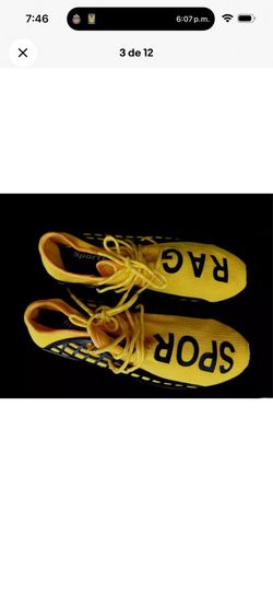 Sport RAGF – Tenis para correr Hombre – Amarillo con Negro – Talla 45 (US 11.5–12) – ¡Como nuevos!