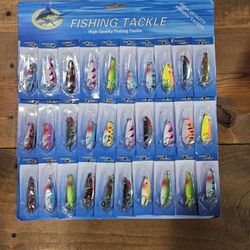 30 Pcs Spoon Fishing Lure Set 