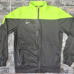 Nike Dri-FIT Track Jacket Full Zip – Men’s Small – Neon Green/Gray