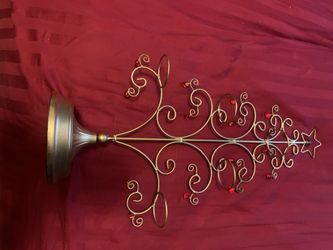 Two Metal Christmas Trees 