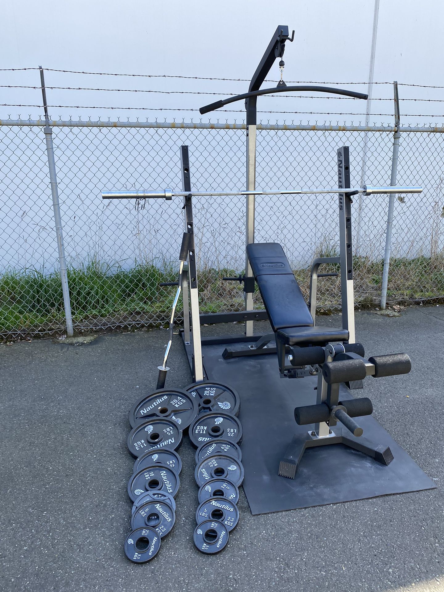 Gym Weights Barbells Bench 