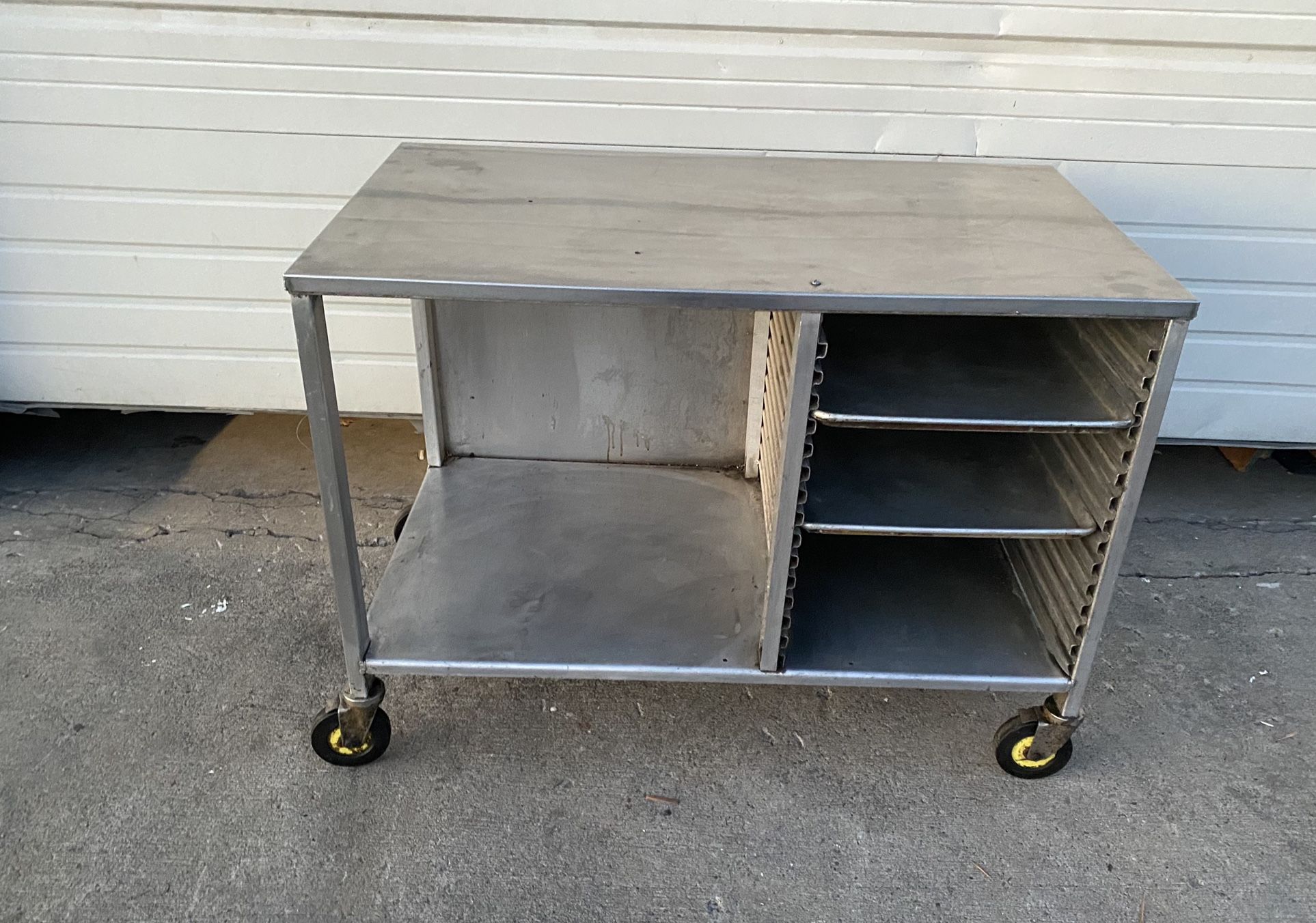 Commercial Stainless Steel Rolling Kitchen Prep Table Cart / Bar Cart / Server