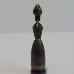 Vintage Bishop Piece Brass Chess Set Mid 20th Century Hans Teppich, Israel-Black
