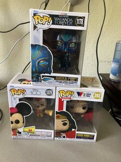 Funko Pops Wakanda, Mickey Mouse, Wonder Woman