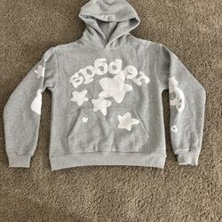 Grey And White Bug Star Spider Hoodie 