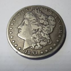 1891 CC MORGAN SILVER DOLLAR VF CONDITION