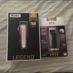 Wahl Legends clipper CORDED and Andis GTX  trimmer CORDED + Clipper guards and Spray 