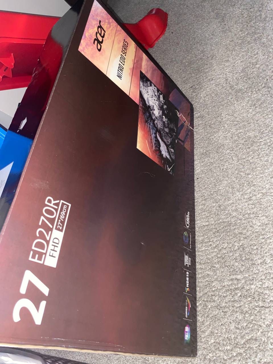 Acer Nitro 27" Curved FHD 180 Hz LED Gaming Monitor, Black