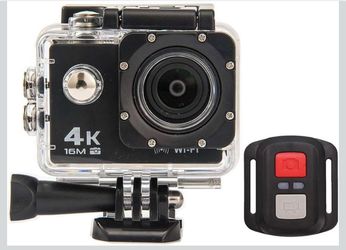 Action Camera, WiFi 4K 170° Wide-Angle Underwater 30M Waterproof