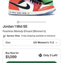 Fearless Melody Ehsanis Jordan 1’s