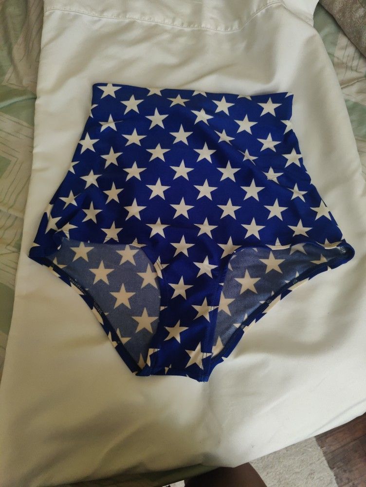 High Waisted American Flag Shorts Size L