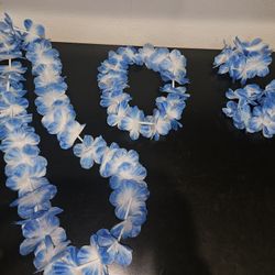 Blue And White Lei Set